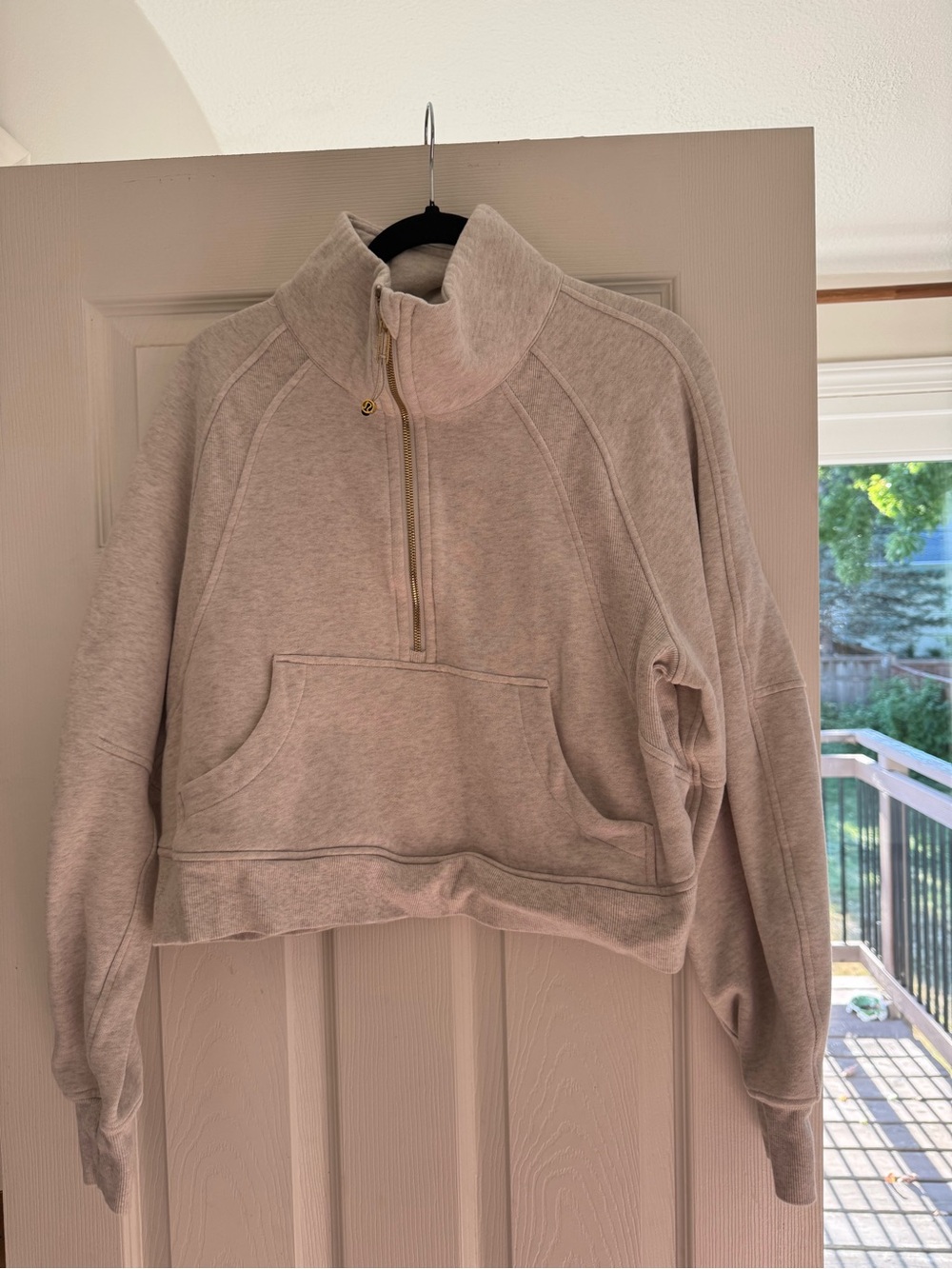 lululemon athletica Light Beige Half-Zip Pullover